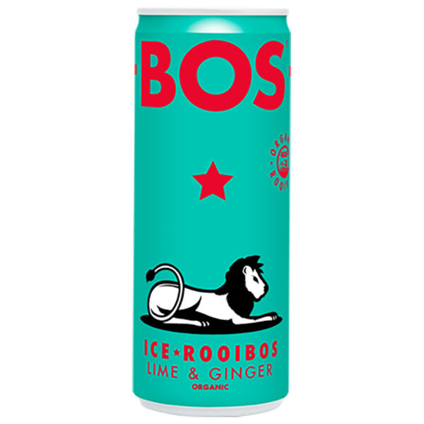 BOS Lime and Ginger Rooibos Ice Tea 24 x 300ml (BOS 1002) | Something ...